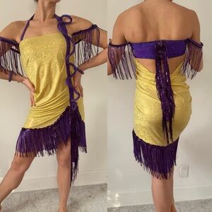 Brand new custom made latin competition dress